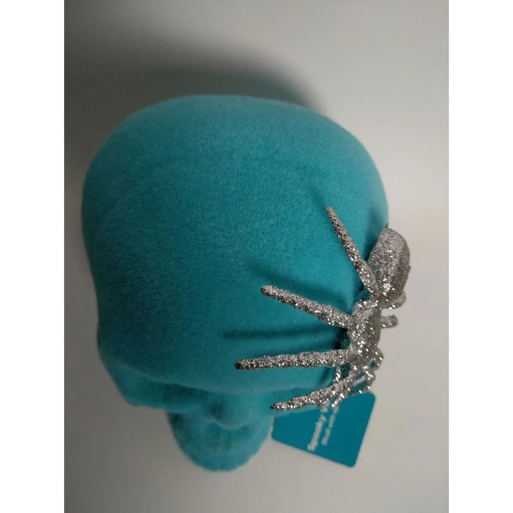 Halloween Blue Skull With Spider‎